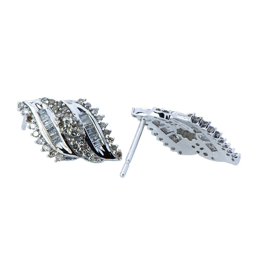 9ct Hallmarked White Gold Earrings Jewellery Chap